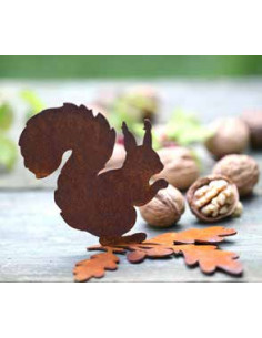 Eichhörnchen Eichhörnchen auf Eichenblatt - Höhe 10 cm 
Höhe 10 cm
Breite 11,5 cm
 2