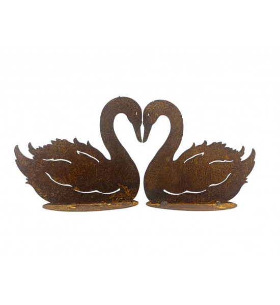 Enten und Gänse Schwan sitzend - mit Ausschnitten - auf Platte - Höhe 16cm 
Höhe 16 cm
Breite 18 cm
