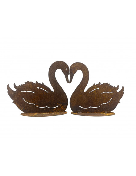 Enten und Gänse Schwan sitzend - mit Ausschnitten - auf Platte - Höhe 16cm 
Höhe 16 cm
Breite 18 cm
