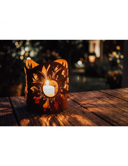 Windlichte und Kerzenhalter für Weihnachten Windlicht - Sonnenblume - Höhe 20 cm 