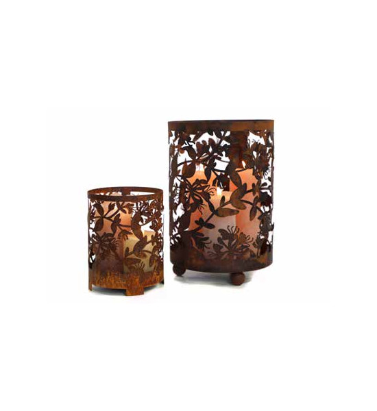 Windlichte und Kerzenhalter für Weihnachten filigranes Geißblatt Windlicht - Lonicera mit Trichterblüte - Höhe 30 cm - Groß 
Hö