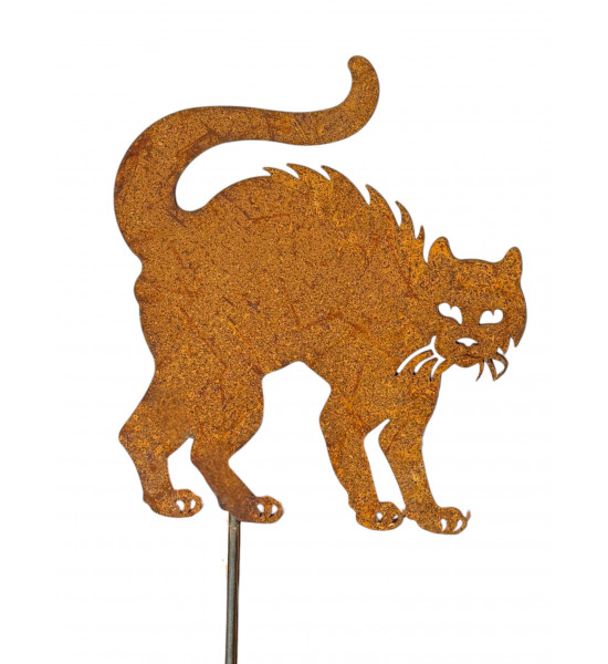 Deko Katzen und Mäuse Gartenstecker - Fauchende Katze - Höhe 30 cm 
Höhe 30 cm
Breite 26 cm
Stab 20 cm
