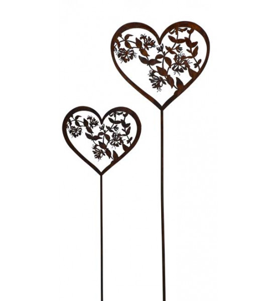 Gartenstecker Herz Gartenstecker - Geißblatt Herz - Breite 24 cm 
Breite 24 cm
Höhe 22 cm
Stab 80 cm
