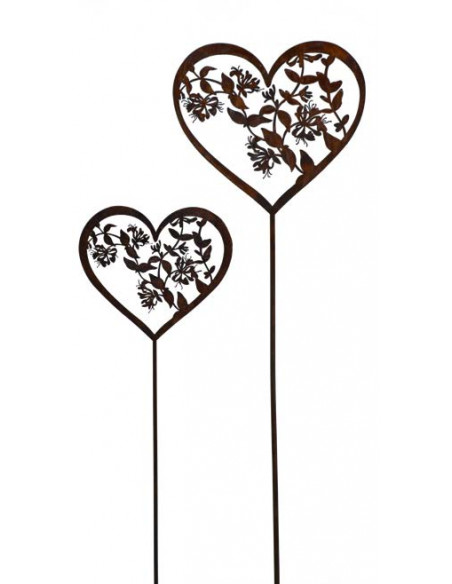 Gartenstecker Herz Gartenstecker - Geißblatt Herz - Breite 24 cm 
Breite 24 cm
Höhe 22 cm
Stab 80 cm
