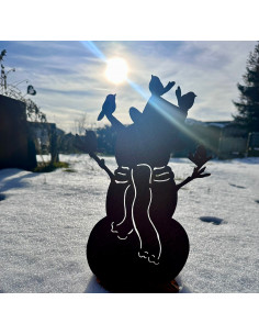Schneemann Deko Schneemann mit Vögeln auf Platte - Höhe 30 cm 
Macht Freudige Gedanken an den Schnee
Höhe 30 cm
Breite 20 cm 2