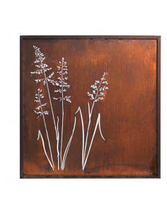Blumen Sichtschutzwände Sichtschutz - Gräser -  quadratisch - 100 x 100 cm 
100 x 100 cm
1,5 mm Stahlblech mit Edelrost Patina