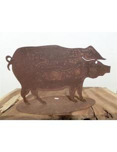 Edelrost Schwein 30 x 50 cm 2