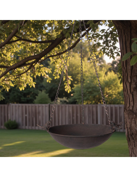 Metall Vogeltränke zum Hängen Ø 27 cm - Gusseisen Vogelbad