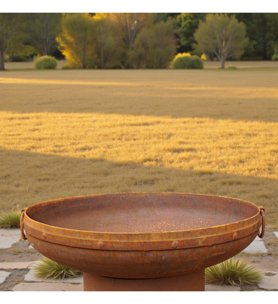 Feuerschalen Feuerschale Vikings 90 cm Durchmesser - 3mm Stahl - 28 kg schwer 