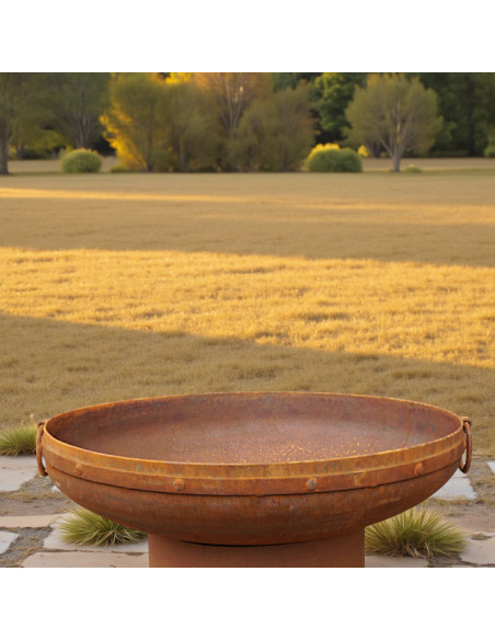 Feuerschalen Feuerschale Vikings 90 cm Durchmesser - 3mm Stahl - 28 kg schwer 