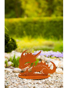 Hexen, Elfen, Drachen und Mystisches süßer Baby Drache - Selma - Breite 24 cm - Gartenfigur Babydrache 
Höhe: 16 cm
Breite: 24 2