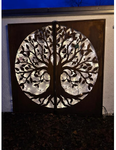 Sichtschutzwände und Paravents Paravent mit halbem - Baum des Lebens - 2 mm - Plasmaschnitt 
Pararavent mit großem, halbem Lebe 2
