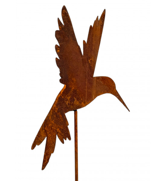 Vogel Deko Kolibri auf 4mm Wackelstab + ca. 22x11cm, Stab 100cm