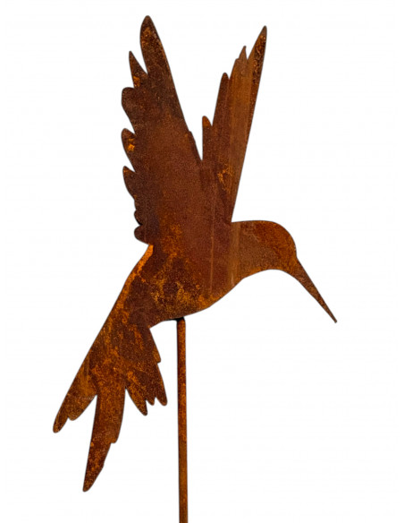 Vogel Deko Kolibri auf 4mm Wackelstab + ca. 22x11cm, Stab 100cm