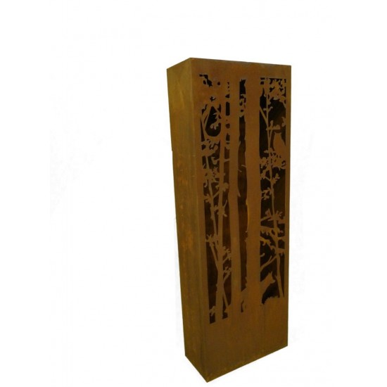 Rost Säule Wald und Wild 120 cm hoch Fuchs