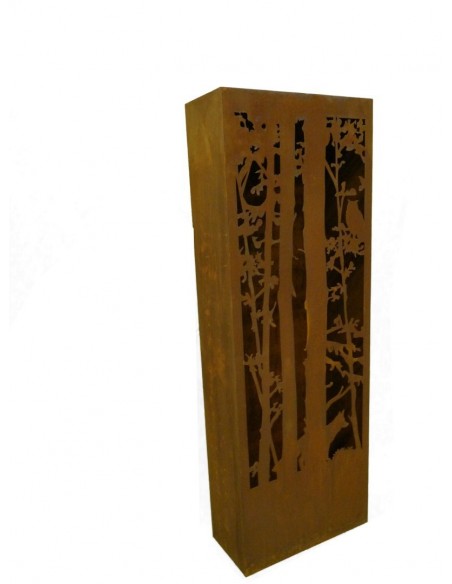 Rost Säule Wald und Wild 120 cm hoch Fuchs