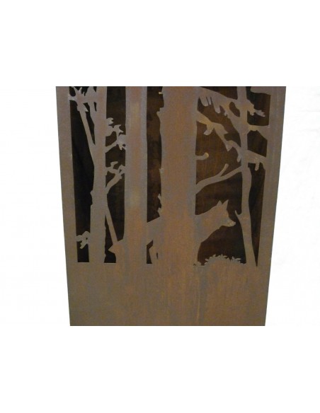 Rost Säule Wald und Wild 120 cm hoch Fuchs