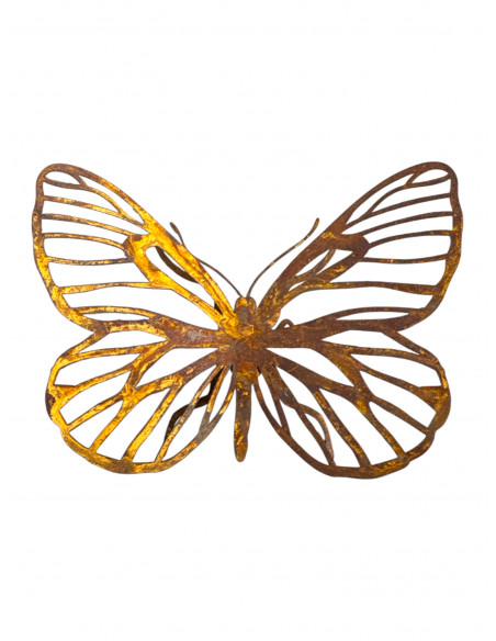 Schmetterling auf biegbaren Füßchen - Breite 18.7 - Groß h 13,6 cm, b 18,7 cm, VE4