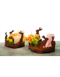 Start Edelrost Hasentablett rund - Ø 20 cm - größe 1 Höhe 18 cm
Breite 20 cm 2