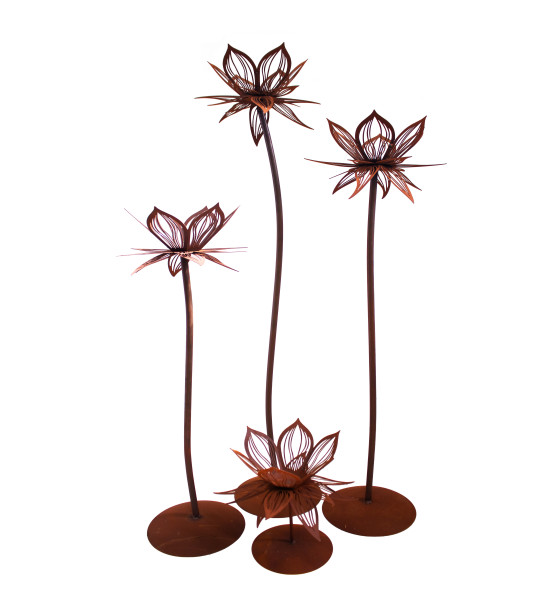 sonstige Blumen Lotusblume Skulptur Garten - Höhe 84 cm - Ø 36 cm - klein 🌸 Metall-Lotusblume mit Glas
Diese zarte Lotusblume a