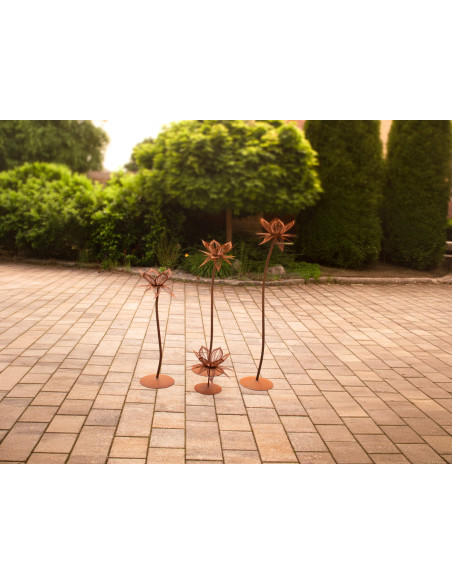 sonstige Blumen Lotusblume Skulptur Garten - Höhe 84 cm - Ø 36 cm - klein 🌸 Metall-Lotusblume mit Glas
Diese zarte Lotusblume a