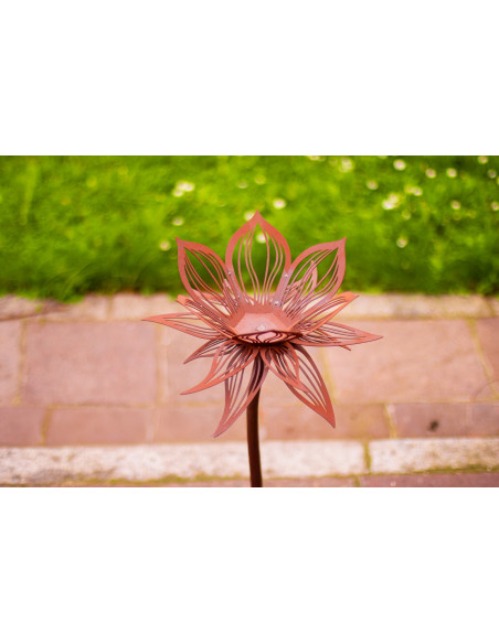 sonstige Blumen Lotusblume Skulptur Garten - Höhe 84 cm - Ø 36 cm - klein 🌸 Metall-Lotusblume mit Glas
Diese zarte Lotusblume a