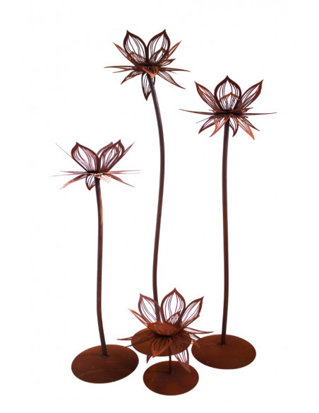 sonstige Blumen Lotusblume Skulptur Garten - Höhe 84 cm - Ø 36 cm - klein 🌸 Metall-Lotusblume mit Glas
Diese zarte Lotusblume a