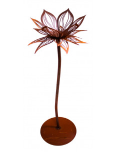 sonstige Blumen Lotusblume Skulptur Garten - Höhe 84 cm - Ø 36 cm - klein 🌸 Metall-Lotusblume mit Glas
Diese zarte Lotusblume a