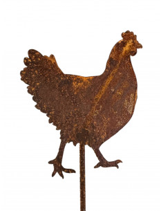 Hühner, Gockel und Küken kleiner Deko Hahn als Stecker - Höhe 13 cm 
kleiner Blumentopstecker für Ostern und Frühjar, dieser Ha