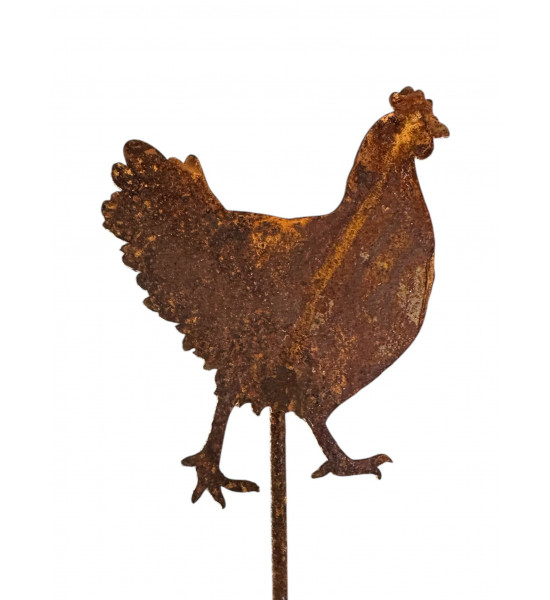 Hühner, Gockel und Küken kleiner Deko Hahn als Stecker - Höhe 13 cm 
kleiner Blumentopstecker für Ostern und Frühjar, dieser Ha