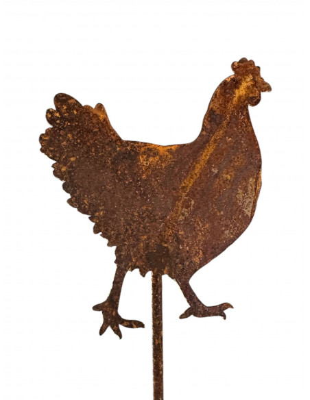 Hühner, Gockel und Küken kleiner Deko Hahn als Stecker - Höhe 13 cm 
kleiner Blumentopstecker für Ostern und Frühjar, dieser Ha