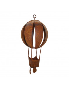 kreative Pflanzgefäße  Metall Heißluft Ballon rotierend mit Korb zum bepflanzen - klein - Blumenampel 
Diwe Geschenkidee für Ba