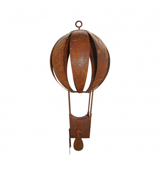 kreative Pflanzgefäße  Metall Heißluft Ballon rotierend mit Korb zum bepflanzen - klein - Blumenampel 
Diwe Geschenkidee für Ba