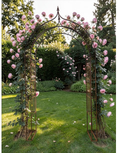 Rosenbogen Metall Rosenbogen Saint Denis 2er Spitzbogen - Höhe 295 cm - Breite 150 cm Rosenbogen - 2er-Spitzbogen

Höhe 295 cm 2