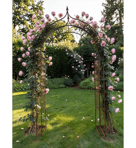 Rosenbogen Metall Rosenbogen Saint Denis 2er Spitzbogen - Höhe 295 cm - Breite 150 cm Rosenbogen - 2er-Spitzbogen

Höhe 295 cm