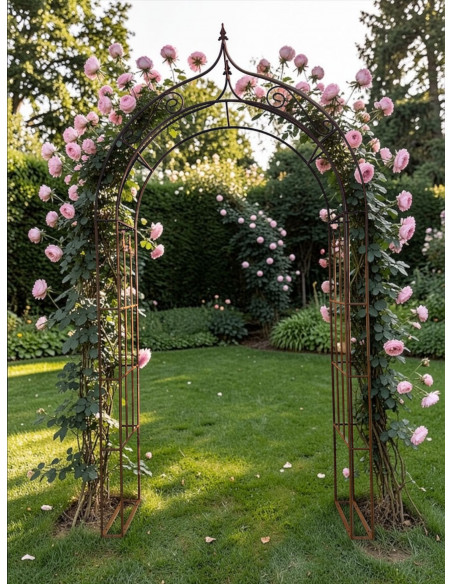 Rosenbogen Metall Rosenbogen Saint Denis 2er Spitzbogen - Höhe 295 cm - Breite 150 cm Rosenbogen - 2er-Spitzbogen

Höhe 295 cm