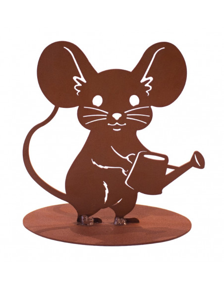Edelrost Mäuse lustige Gartenmaus mit Scheere - Höhe: 20 cm 
Höhe: 20 cm
Breite: 16 cm
