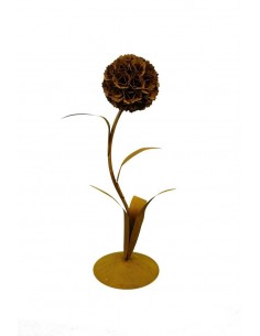 Edelrost Pusteblume mit 1 Blüte