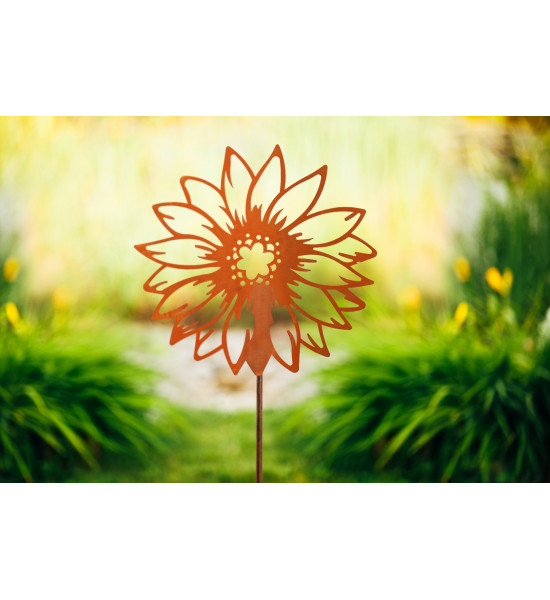 Gartenstecker Gartenstecker Sonnenblume Ø 30 cm 
Ø 30 cm
Stecker 100 cm lang
Gesamthöhe 130

