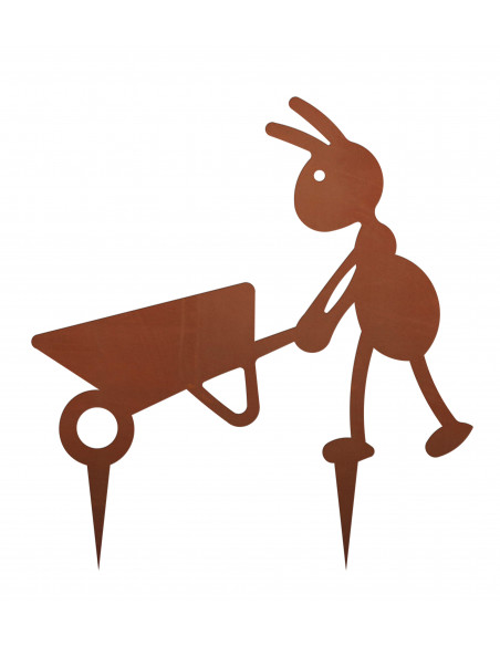 Start Beetstecker - Ameise mit Schubkarre - 25 cm 
Höhe: 25 cm
Breite: 24 cm
