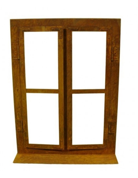 Edelrost Deko Fenster klein 45 cm hoch