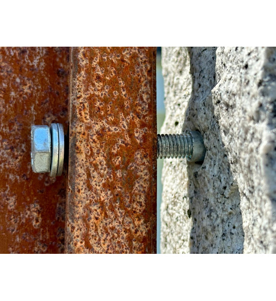 Gartendeko Rost Metall Trennwand - Sichtschutzwand Rost - geschlossen Höhe 180 cm Metall Sichtschutzwand geschlossen ohne Muster