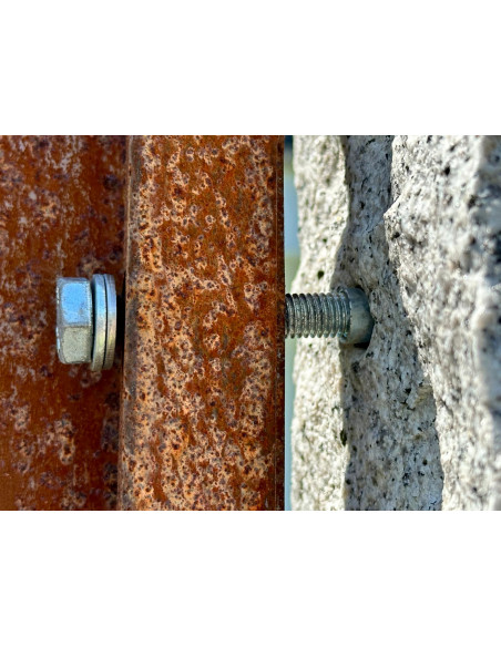 Gartendeko Rost Metall Trennwand - Sichtschutzwand Rost - geschlossen Höhe 180 cm Metall Sichtschutzwand geschlossen ohne Muster