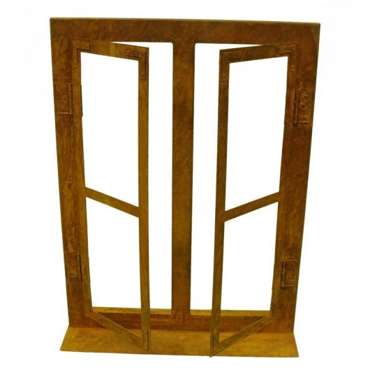 Edelrost Deko Fenster klein 45 cm hoch