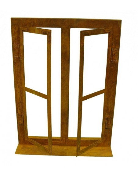 Edelrost Deko Fenster klein 45 cm hoch