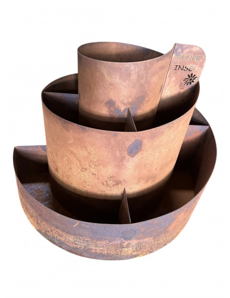 Kräuterschnecken Metall Kräuterschnecke - Grüne Insel - Ø 50 cm - Edelrost Kräuter Spirale 
Ø 50 cm
Höhe 40 cm
