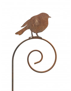 Vogel Deko Gartenstecker Vogel stehend 19 cm auf Curlstab 150 cm hoch Vogel stehend 19 cm auf Curlstab 150 cm hoch