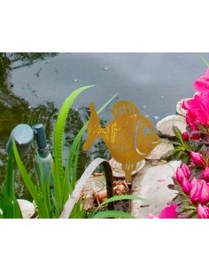 Rost Fischstecker 20 cm - Edelrost Fisch 2