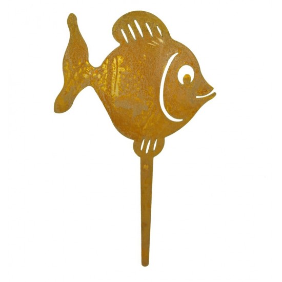 Rost Fischstecker 20 cm - Edelrost Fisch