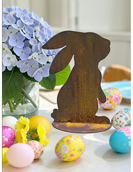Hasen küssender Hase - 17 cm -  mit Schlappohren - klein 
Höhe 17 cm
auf Bodenplatte

